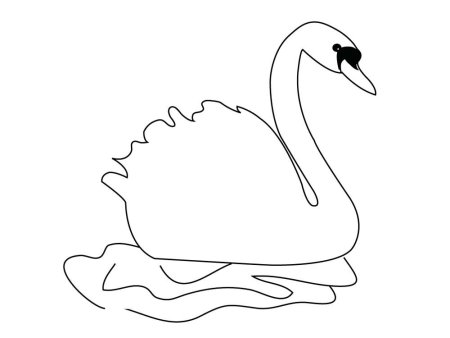 Лебедь детский рисунок