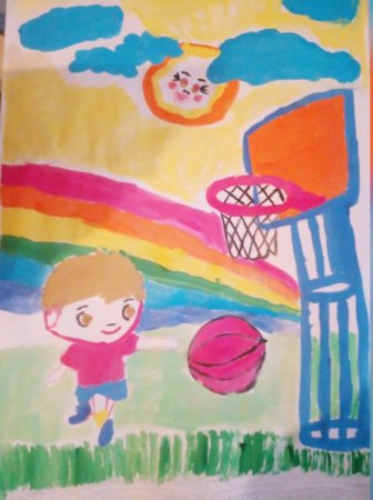 Рисунок мы дружим со спортом 6 лет