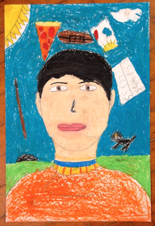 Автопортрет детские рисунки