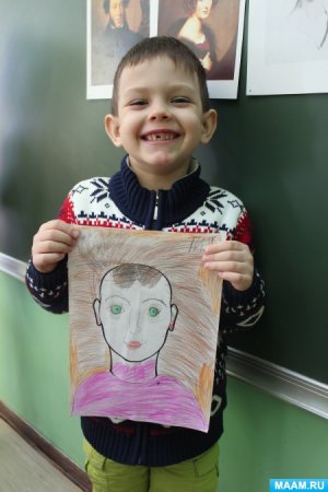 Автопортрет. Работы художественной школы.