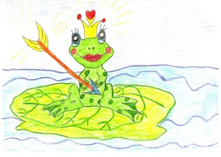 Рисунок к сказке Царевна лягушка