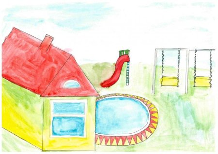 Дом мечты рисунок детский