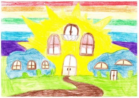 Детский рисунок домик