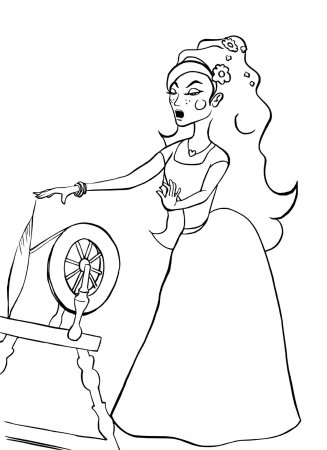 Шарль Перро спящая красавица раскраска