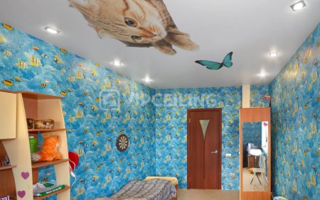 Натяжные потолки с рисунком для детской