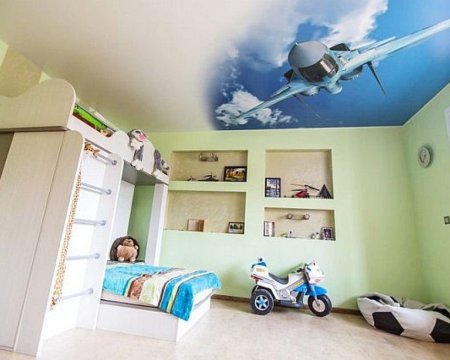 Натяжные потолки в детскую комнату мальчику