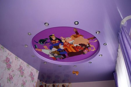 Фотопечать на потолке в детской