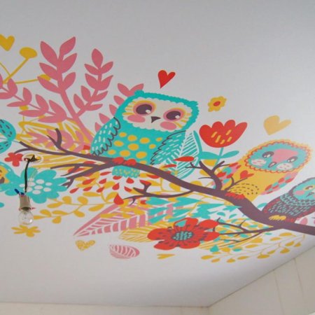 Рисунок на потолке в детской