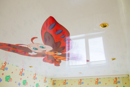Натяжной потолок в детскую комнату с фотопечатью