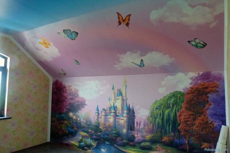 Натяжные потолки с фотопечатью в детскую