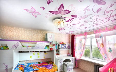 Натяжной потолок небо в детской