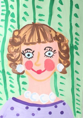 Рисование мамин портрет