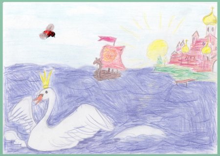 Рисунок к произведению сказка о царе Салтане