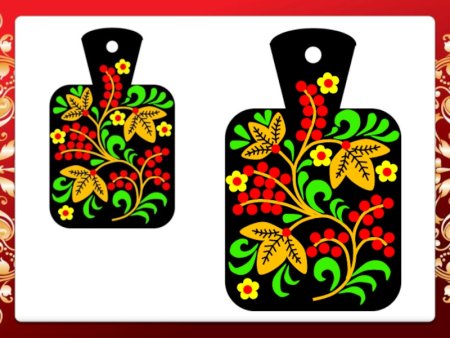 Рисование с детьми Золотая Хохлома