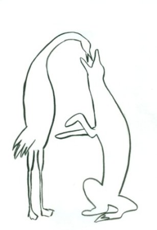 Волк и журавль раскраска