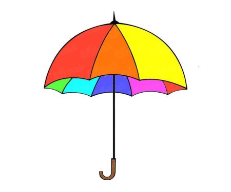 Рисование зонтик