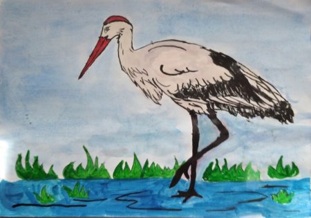 Рисунок на тему журавль