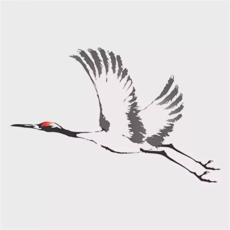 Рисование журавля гуашь