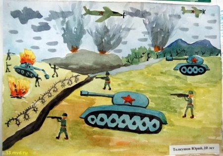 Детские рисунки о войне