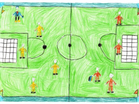Футбольное поле рисунок детский