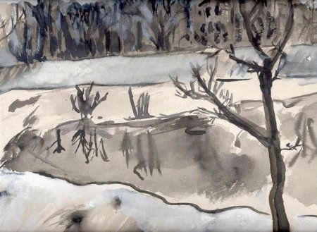 Рисование поздняя осень