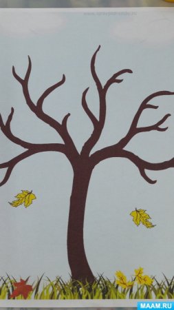 Рисование осеннее дерево в младшей группе
