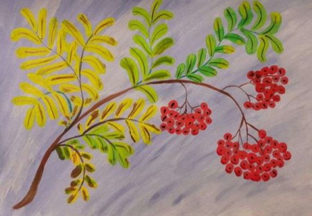 Кисть Рябинки гроздь Калинки