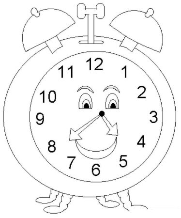 Часы для раскрашивания для детей
