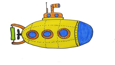 Подводная лодка рисунок