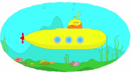 Рисунок подводной лодки для детей
