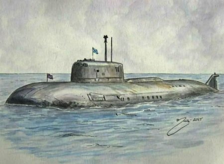 Подводная лодка нарисовать