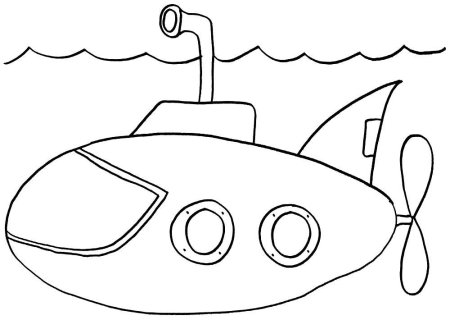 Подводная лодка раскраска