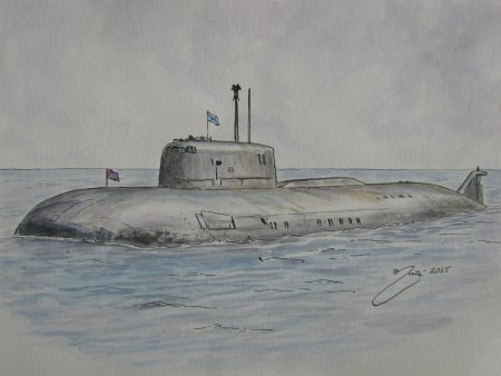 Подводная лодка нарисовать