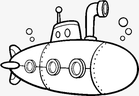 Подводная лодка сбоку рисунок