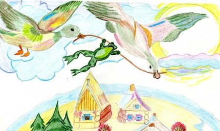 Иллюстрация лягушка путешественница 3 класс