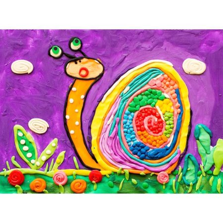 Декоративное рисование пластилином