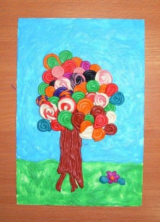 Аппликация пластилином