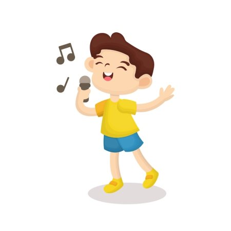 Ребенок поет мультяшный