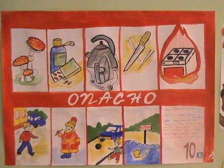 Рисунок на тему безопасность жизнедеятельности