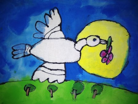 Голубь мира рисунок на конкурс