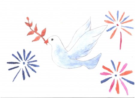 Голубь мира рисунок