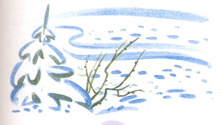 Рисование первый снег