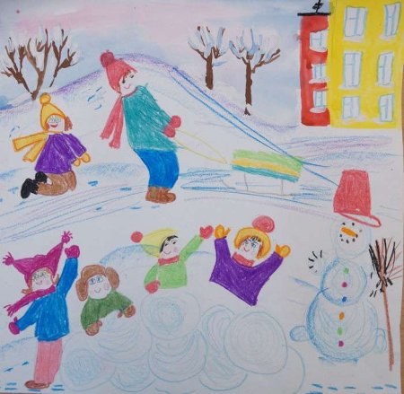 Рисунок на тему зима
