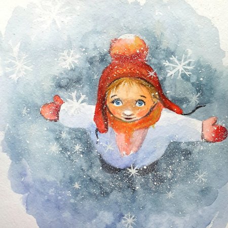 Рисунок на тему первый снег