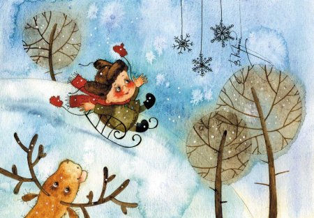 Аппликация на тему зима