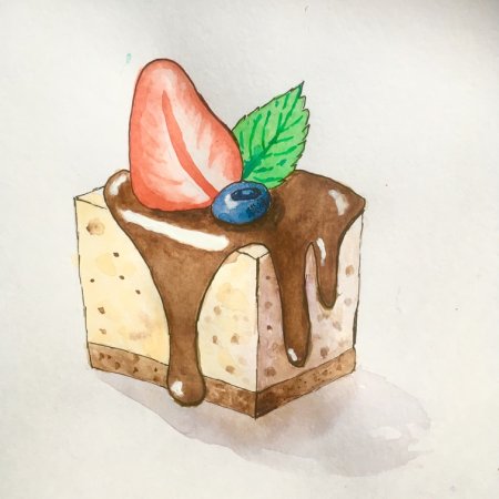 Скетчинг пирожное