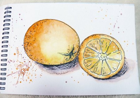 Рисование акварелью скетчинг