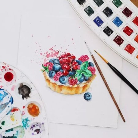 Акварельные скетчи для начинающих