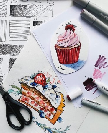 Иллюстрации маркерами