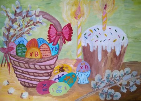 Детские пасхальные рисунки